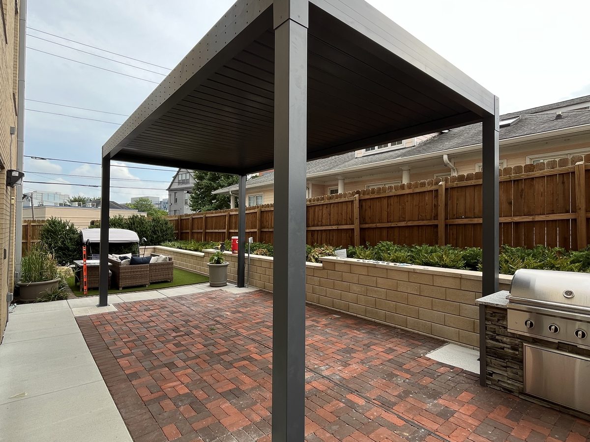 Modern pergola over a patio